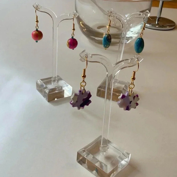 KVITKA CREATIONS Pink Handmade Beaded Earrings - Picture 12 of 13